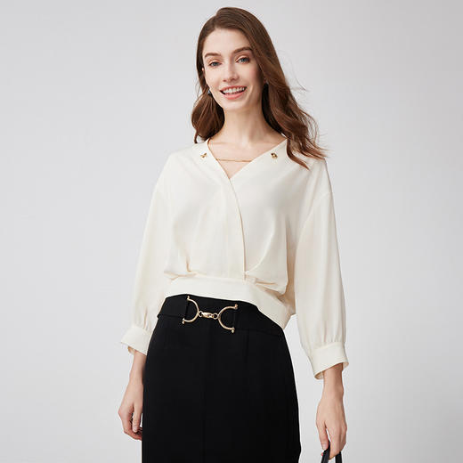 EITIE爱特爱夏季新款通勤百搭显瘦小上衣7413108 商品图4