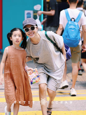 PETIT SCHAN小闪  CLO#326 itself 本身 日本进口花纱毛圈布纯棉正反拼接结构卫衣/短裤