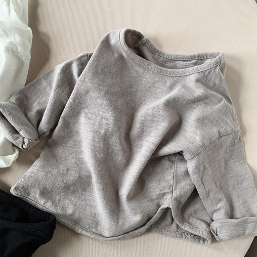 超值两件装【超有范，帅气百搭！】儿童竹节棉长袖T恤春秋百搭韩版纯棉打底衫男女童宝宝上衣潮童装 商品图6