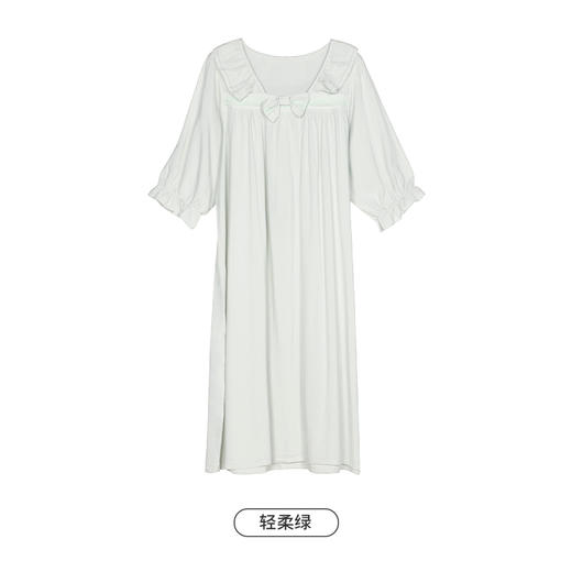 都市丽人生活家居春夏睡衣女RC梭织提条家居服薄款短袖裙女士梭织棉睡裙LH46A2 商品图7