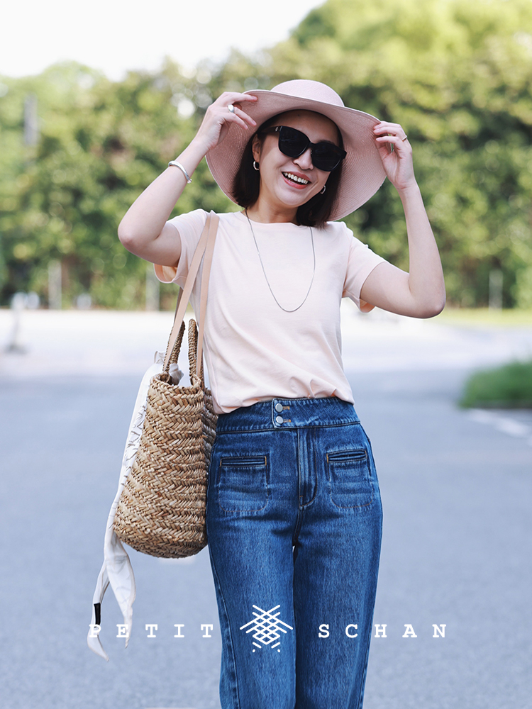 PETIT SCHAN小闪  CLO#249 Bubble 气泡 夏季新款60S匹马棉品牌logo刺绣圆领T恤女