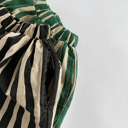 【亮眼个性潮男】男童竖条个性韩版七分裤夏季女童纯棉透气条纹短裤小童日韩裤子潮 商品图2