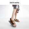 [捡漏价]lost in echo2024春季新品设计师品牌切面厚底增高填充双条带凉鞋 商品缩略图4