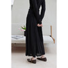 HeyDress法式复古半身裙女春季高腰显瘦百褶裙黑色长款a字伞裙子 商品缩略图2