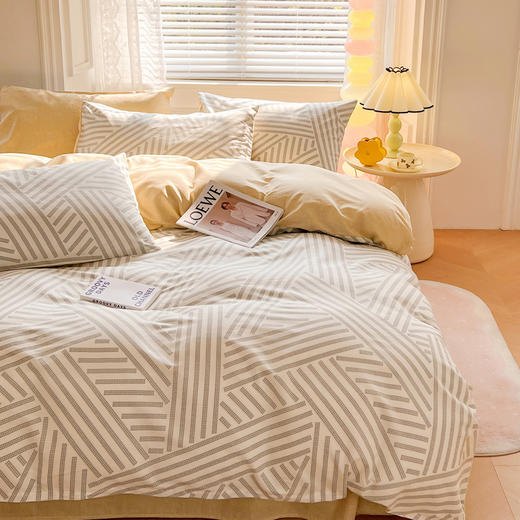 利路米24年春夏新款全棉印花四件套原木风 商品图2