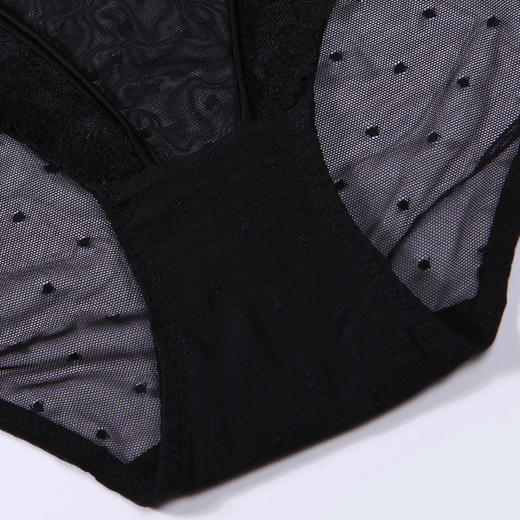 都市丽人时尚系列蕾丝网布内裤女蕾丝女士内裤中腰三角内裤LK42A9 商品图7