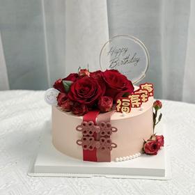 福寿安康新中式（有翻糖配件需提前24小时定制）