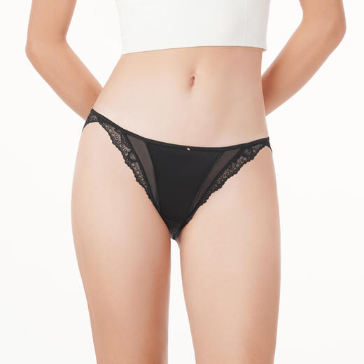 都市丽人时尚系列蕾丝网布内裤女蕾丝女士内裤低腰修腿裤LK43E5 商品图1