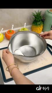 🍂【PONEL派能斜身多功能沥水盆】 💥1.食品级不锈钢材质，⁥🌟更厚更大，⁥更实用🎐 💥2.一体成型技术、💕 精细网孔圆弧包边光滑舒适🌿拿取方便❤️ 商品图3