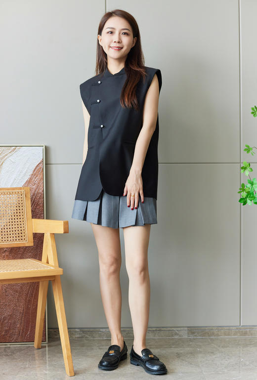 不二｜珠扣新中式马甲 商品图0