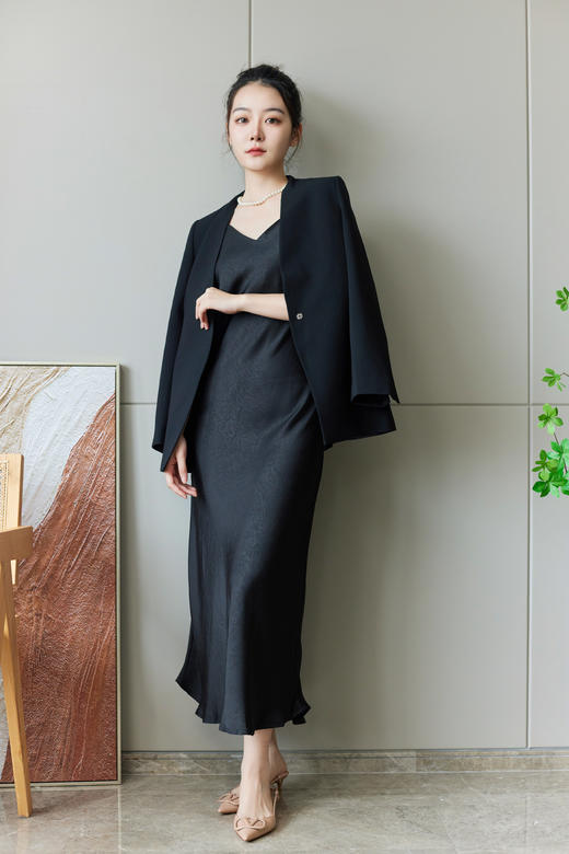 极简主义无领西装外套 商品图1