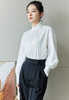 法式木耳边系带领衬衣 商品缩略图1
