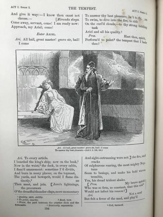 1890年 莎士比亚作品集（卷7，雅典的泰门/辛白林/暴风雨/泰特斯·安德洛尼克斯/冬天的故事） 数十幅插图 漆布精装18开 商品图10