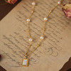 Manreya玛芮雅“甜蜜方糖”淡水珍珠天然贝母项链法式复古 商品缩略图1