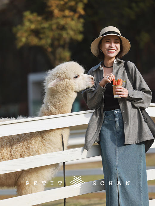 PETIT SCHAN小闪 CLO#230 overcast to clear 阴转晴 日本进口银葱真丝羊毛宽松衬衫 商品图1