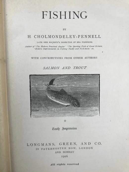 1906年 垂钓指南（卷1） 数百幅版画插图 漆布精装32开 商品图3