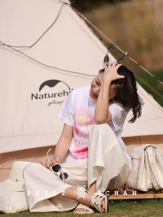 PETIT SCHAN小闪   CLO#250 Water Lily 睡莲 日本进口涤纶亚麻混纺春夏九分阔腿裤 商品图3