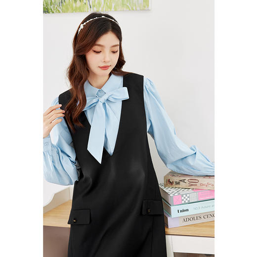 【严选】诗凡黎春V领背心裙SF3190871 商品图3