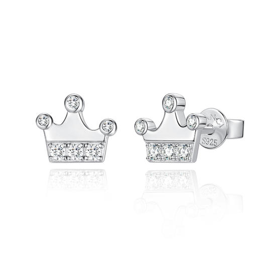 【小王冠耳钉】（银色）下单赠精美礼盒+顺丰速运+运费险 商品图0