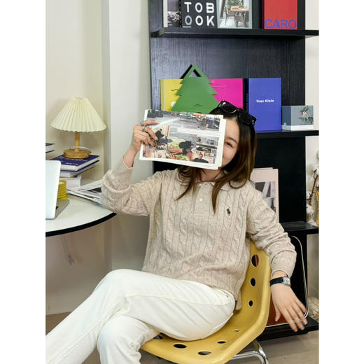  2402303   绞花长袖POLO衫 商品图8