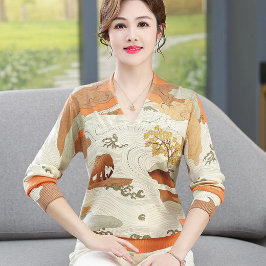 QY23829 羊毛衫女100纯羊毛毛衣女 商品图1