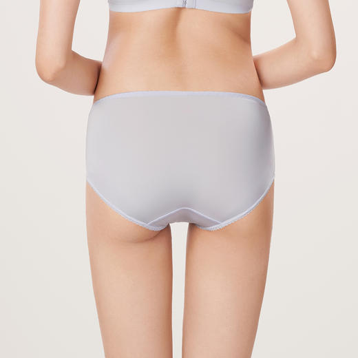 都市丽人薄透丝滑内裤女蕾丝+泳布女士内裤平角内裤LP42C3 商品图3