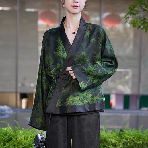 裁缝学苑AS196香云纱新中式上衣纸样女装一片式连肩小衫服装打版裁剪样板 商品图5