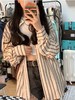 早春【韩系中长款 长袖条纹衬衫外套女】夏季防晒开衫 衬衣薄款外搭上衣 商品缩略图1