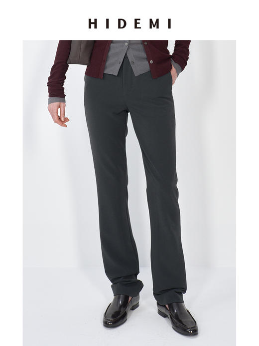 HIDEMI 极简百搭显瘦顺滑感不易皱直筒裤长裤 商品图5