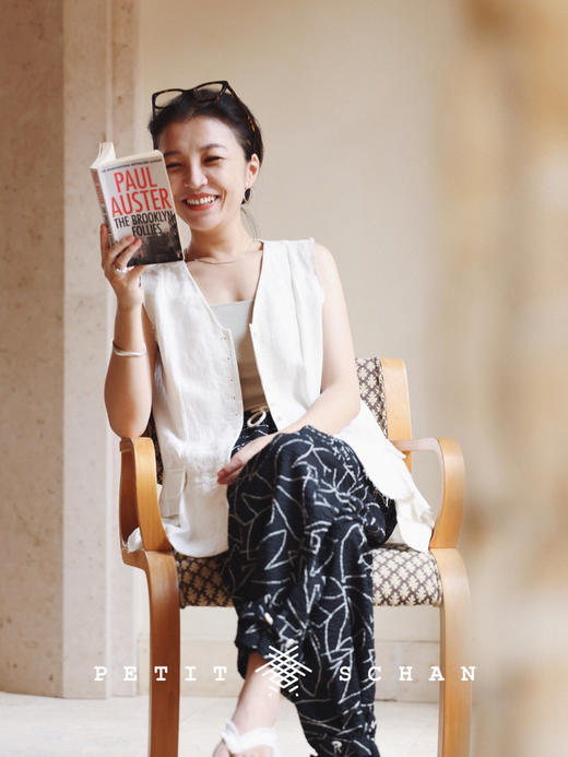 PETIT SCHAN小闪  CLO#298 Birds And Poems 飞鸟与诗 纯棉/亚麻设计感束脚可拆卸工装裤 商品图1