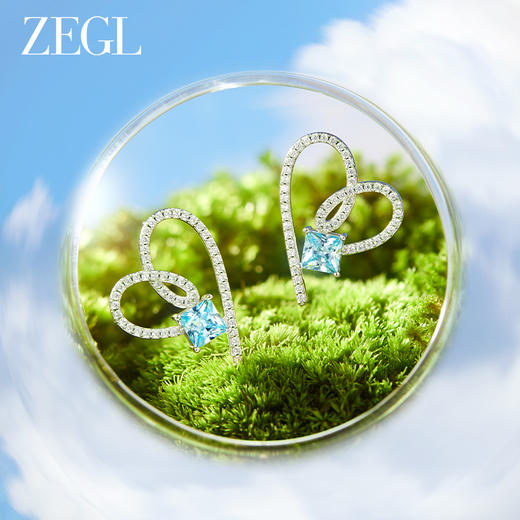 ZEGL设计师冰糖系列925银爱心耳环女2024新款耳钉小众高级感耳饰 商品图1