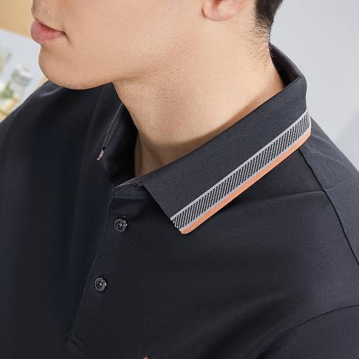 【不变形领】【莱赛尔天丝】柒牌polo衫男短袖夏季新款商务休闲撞色翻领上衣薄	126T70710 商品图2