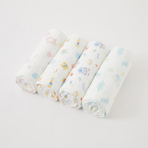 怡比我的农场纱布浴巾HY24SPP005红黄色调110*110cm 商品图3