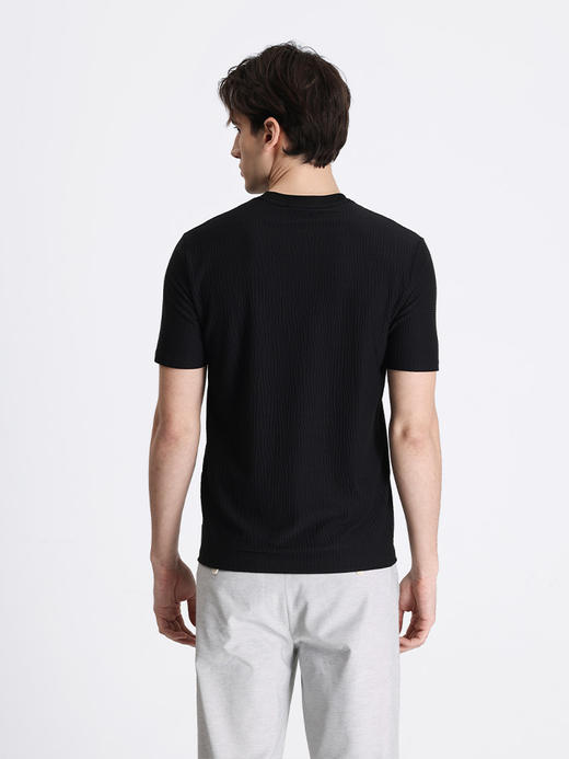 callisto黑色锦纶混氨纶T恤 STTSS018C 商品图2