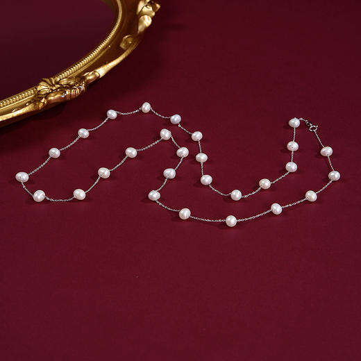 ysxb-01010【云赏珠宝】限时福利款-臻品精选6mm天然淡水珍珠灵动满天星项链（送货号：ysxb-01009满天星手链） 商品图3