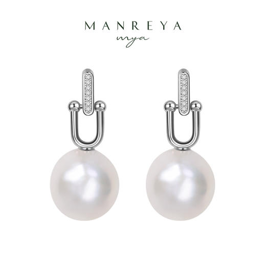 Manreya玛芮雅“午后初识”巴洛克珍珠耳环法式小众复古 商品图0