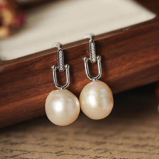 Manreya玛芮雅“午后初识”巴洛克珍珠耳环法式小众复古 商品图9