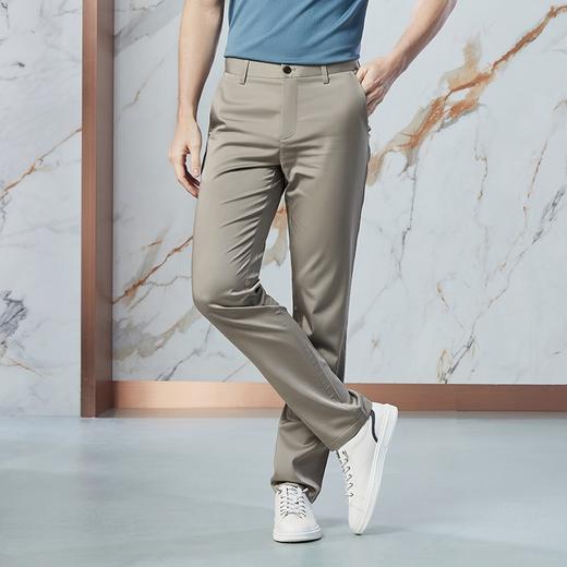 【高端系列】柒牌休闲裤男款2024春夏新品商务百搭修身舒适直筒裤	126H71650 商品图1