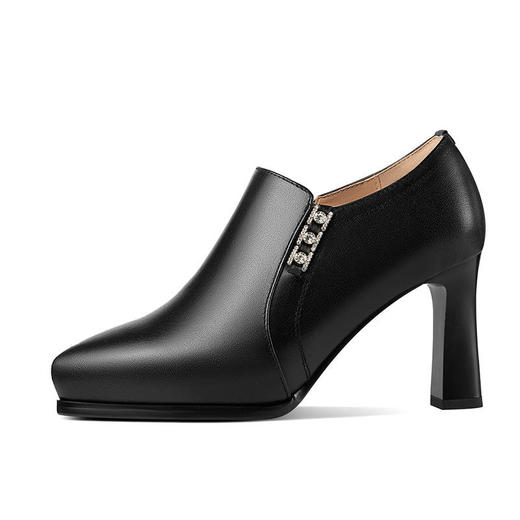 OLD3838时尚深口单鞋粗跟防水台高跟鞋优雅气质 商品图4