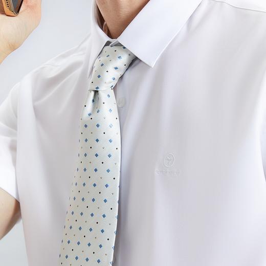 【三防】柒牌男装短袖衬衫男2024夏季新款商务休闲易打理翻领衬衣	126A70170 商品图3