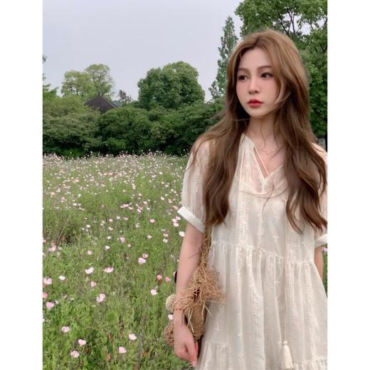 金蘑菇菇 “小仙奴”/手工全刺绣甜美小个子法式连衣裙 商品图0