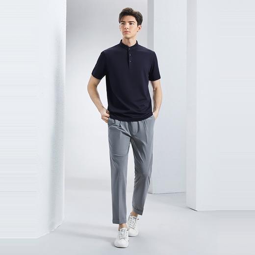 【中华立领】柒牌男装短袖polo衫男2024夏季薄款时尚青年男士立领休闲T恤上衣	126T70820 商品图3