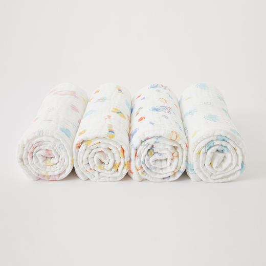 怡比我的农场纱布浴巾HY24SPP005红黄色调110*110cm 商品图5