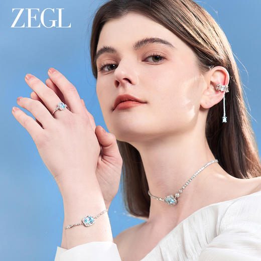 ZEGL设计师冰糖系列925银小方糖戒指女小众高级感开口指环食指戒 商品图4