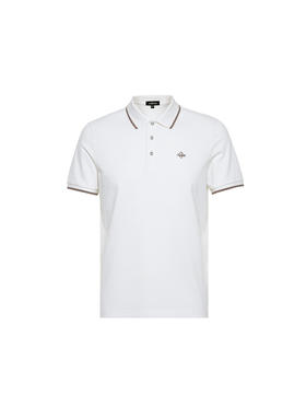 callisto白色棉混粘纤混聚酯纤维T恤 STTSS149C