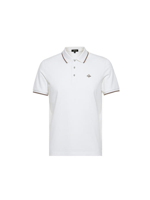 callisto白色棉混粘纤混聚酯纤维T恤 STTSS149C 商品图0