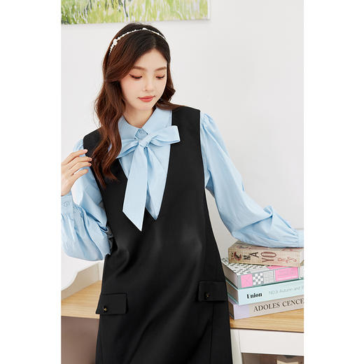 【严选】诗凡黎春肩部抽褶设计衬衫SF3120601 商品图0