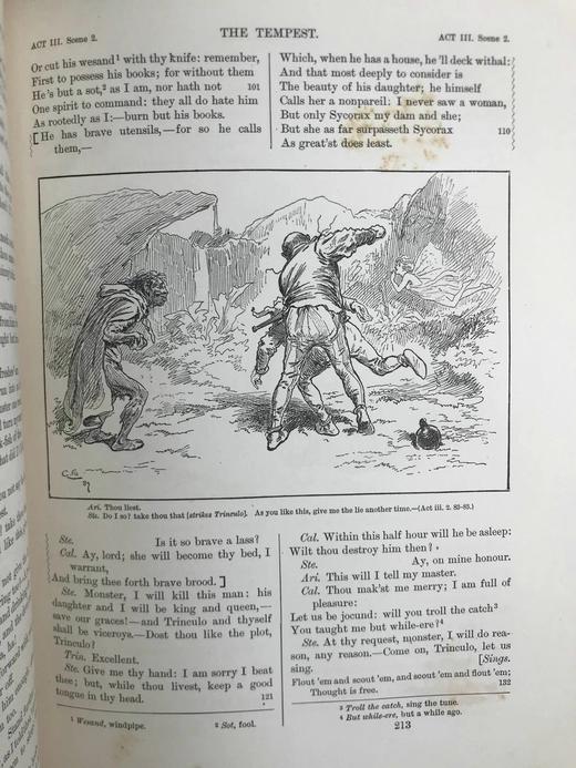 1890年 莎士比亚作品集（卷7，雅典的泰门/辛白林/暴风雨/泰特斯·安德洛尼克斯/冬天的故事） 数十幅插图 漆布精装18开 商品图6