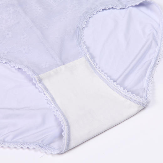 都市丽人薄透丝滑内裤女蕾丝+泳布女士内裤平角内裤LP42C3 商品图9