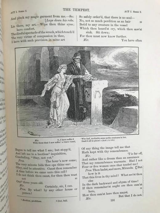 1890年 莎士比亚作品集（卷7，雅典的泰门/辛白林/暴风雨/泰特斯·安德洛尼克斯/冬天的故事） 数十幅插图 漆布精装18开 商品图11